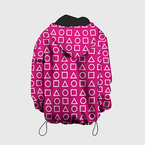 Детская куртка Игра в кальмара: Фигуры / 3D-Черный – фото 2