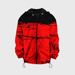 Куртка с капюшоном детская КРАСНЫЙ ГРАНЖ RED GRUNGE, цвет: 3D-черный