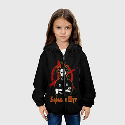 Куртка с капюшоном детская Король и Шут анархия, цвет: 3D-черный — фото 2