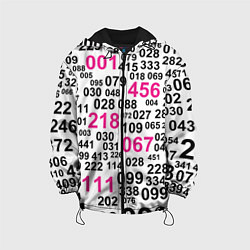 Куртка с капюшоном детская Игра в кальмара: номера игроков, цвет: 3D-черный