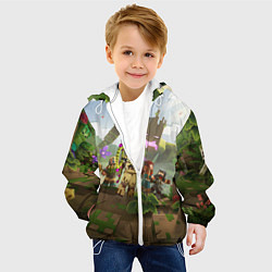 Куртка с капюшоном детская МАЙНКРАФТ ГЕРОИ ПРОТИВ ЗЛА, цвет: 3D-белый — фото 2