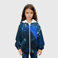 Куртка с капюшоном детская ГОДЗИЛЛА В МОРЕ, цвет: 3D-белый — фото 2