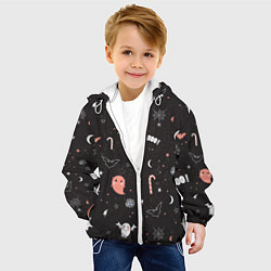 Куртка с капюшоном детская Halloween Dark, цвет: 3D-белый — фото 2