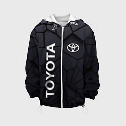 Куртка с капюшоном детская Toyota 3D плиты, цвет: 3D-белый