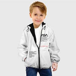 Куртка с капюшоном детская NASA БЕЛАЯ ФОРМА, цвет: 3D-черный — фото 2