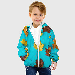 Куртка с капюшоном детская Кленовый листочек, цвет: 3D-белый — фото 2