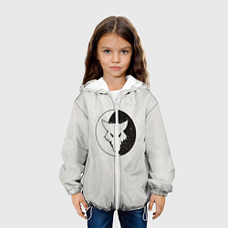 Куртка с капюшоном детская Лунные волки ранний лого цвет легиона, цвет: 3D-белый — фото 2