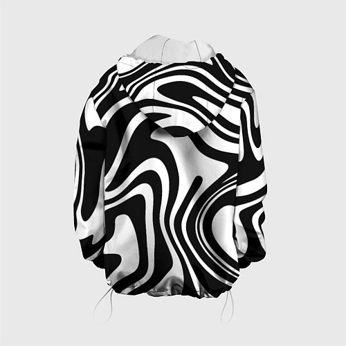 Детская куртка Черно-белые полосы Black and white stripes / 3D-Белый – фото 2