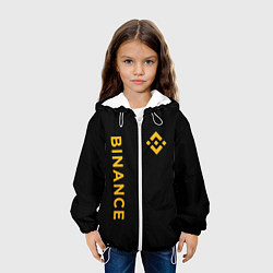 Куртка с капюшоном детская БИНАНС ЛОГО КАРБОН BINANCE LOGO, цвет: 3D-белый — фото 2