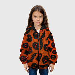 Куртка с капюшоном детская Halloween print, цвет: 3D-черный — фото 2