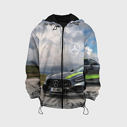 Куртка с капюшоном детская Mercedes V8 Biturbo Racing Team AMG, цвет: 3D-черный