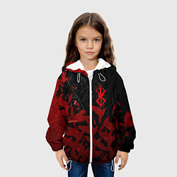 Куртка с капюшоном детская БЕРСЕРК КЛЕЙМО ЛОГО СТАЯ ВОРОН, RED CROW, цвет: 3D-белый — фото 2