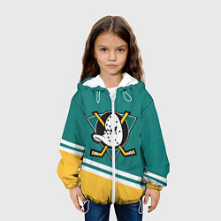 Куртка с капюшоном детская Анахайм Дакс, NHL, цвет: 3D-белый — фото 2