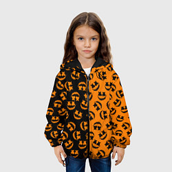 Куртка с капюшоном детская УЛЫБКА ТЫКВЫ ХЕЛЛОУИН, цвет: 3D-черный — фото 2