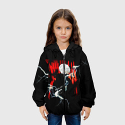 Куртка с капюшоном детская Аниме Канеки Кен Токийский Гуль Tokyo Ghoul, цвет: 3D-черный — фото 2