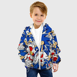 Куртка с капюшоном детская SONIC ПАТТЕРН СОНИК, цвет: 3D-белый — фото 2