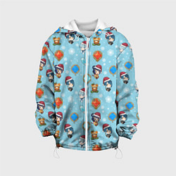 Куртка с капюшоном детская Genshin Impact Pattern, цвет: 3D-белый