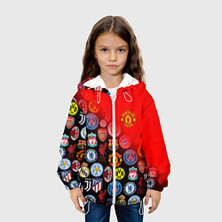 Куртка с капюшоном детская МАНЧЕСТЕР ЮНАЙТЕД FCMU, цвет: 3D-белый — фото 2