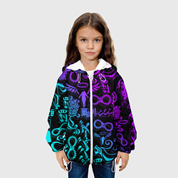 Куртка с капюшоном детская ТАТУ ТОКЙСКИЕ МСТИТЕЛИ НЕОН, цвет: 3D-белый — фото 2