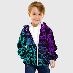 Куртка с капюшоном детская ТАТУ ТОКЙСКИЕ МСТИТЕЛИ НЕОН, цвет: 3D-белый — фото 2