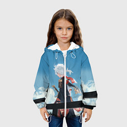 Куртка с капюшоном детская КАДЗУХА НА ФОНЕ НЕБА, цвет: 3D-белый — фото 2