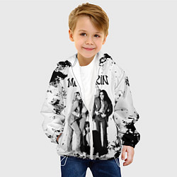 Куртка с капюшоном детская Maneskin Монэскин, рок - группа, цвет: 3D-белый — фото 2