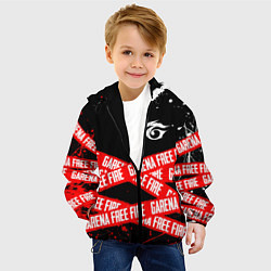 Куртка с капюшоном детская GARENA FREE FIRE RED OFF LINE STYLE, цвет: 3D-черный — фото 2