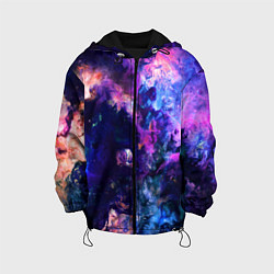 Куртка с капюшоном детская НЕОНОВЫЕ КОСМОС NEON SPACE, цвет: 3D-черный