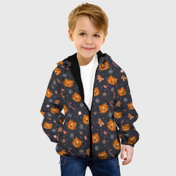 Куртка с капюшоном детская Новогоднее настроение 2022, цвет: 3D-черный — фото 2