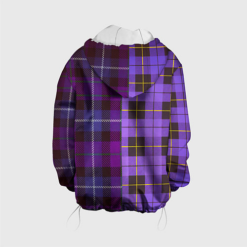 Детская куртка Purple Checkered / 3D-Белый – фото 2