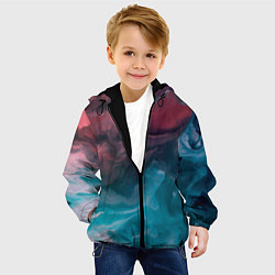 Куртка с капюшоном детская Туманная вода, цвет: 3D-черный — фото 2