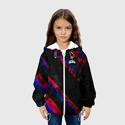 Куртка с капюшоном детская ЦСКА Dark Theme, цвет: 3D-белый — фото 2