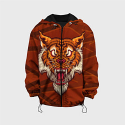 Куртка с капюшоном детская Тигр Evil, цвет: 3D-черный
