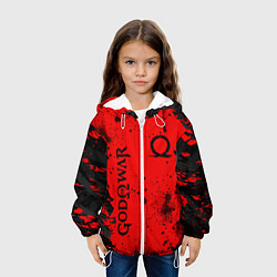 Куртка с капюшоном детская God of War Брызги крови, цвет: 3D-белый — фото 2