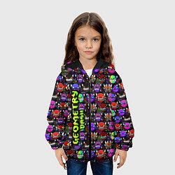 Куртка с капюшоном детская Geometry Dash: Heroes, цвет: 3D-черный — фото 2