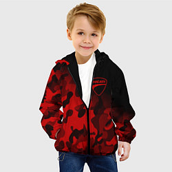 Куртка с капюшоном детская DUCATY RED MILITARY ДУКАТИ МИЛИТАРИ, цвет: 3D-черный — фото 2