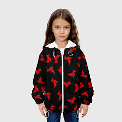 Куртка с капюшоном детская БУМАЖНЫЙ ДОМ ПАТТЕРН ОРИГАМИ ПРОФЕССОР, цвет: 3D-белый — фото 2