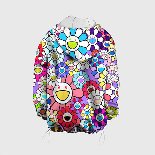 Детская куртка Цветы Takashi Murakami / 3D-Белый – фото 2
