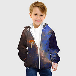 Куртка с капюшоном детская Cosmic animal, цвет: 3D-белый — фото 2