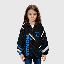 Куртка с капюшоном детская HONDA, ХОНДА ГЕОМЕТРИЯ, цвет: 3D-черный — фото 2