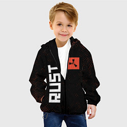 Куртка с капюшоном детская RUST - Гранж, цвет: 3D-черный — фото 2