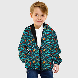 Куртка с капюшоном детская Рыболовные Воблеры, цвет: 3D-черный — фото 2