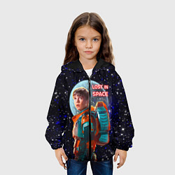 Куртка с капюшоном детская Затерянные в космосе Lost in space, цвет: 3D-черный — фото 2