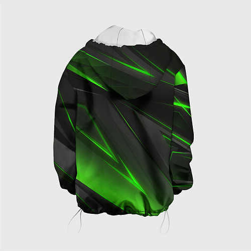Детская куртка SKODA GEOMETRY STRIPES GREEN NEON / 3D-Белый – фото 2