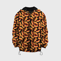 Куртка с капюшоном детская Хот-Доги Hot Dogs, цвет: 3D-черный