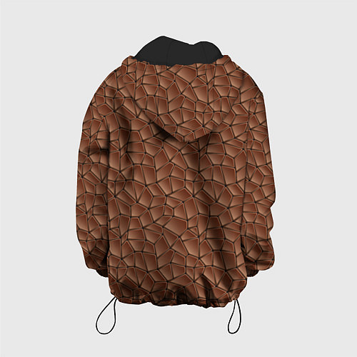 Детская куртка Шоколадная Текстура / 3D-Черный – фото 2