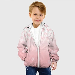 Куртка с капюшоном детская ГЕНШИН ИМПАКТ ЯПОНИЯ САКУРА ЦВЕТОК, цвет: 3D-белый — фото 2
