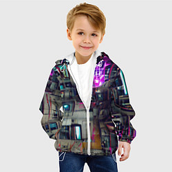 Куртка с капюшоном детская Инженерия, цвет: 3D-белый — фото 2