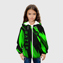 Куртка с капюшоном детская RAZER GREEN, цвет: 3D-белый — фото 2