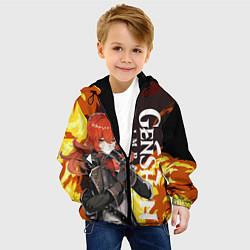 Куртка с капюшоном детская ДИЛЮК ПИРО ВЗРЫВ DILUC, цвет: 3D-черный — фото 2